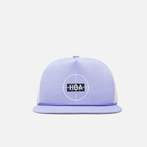 HOOD BY AIR BULLSEYE CAP Purple and White Trucker Hat